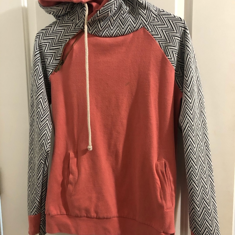 Cowl neck thick sweat shirt